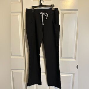 Black XXS (fits like xs) Fig Scrub Pants with Drawstring